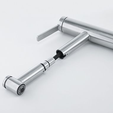 FRANKE Смеситель для кухни однорычажный с выносным шлангом TANGO NEO Pull Out Spray нержавеющая сталь (115.0596.389)