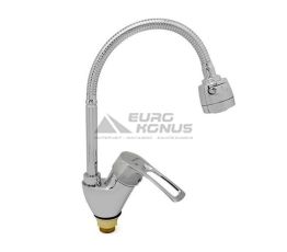 G-FERRO Смеситель для кухни однорычажный с гибким изливом Hansberg 777 Reflector (GF1006)