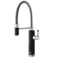 GESSI Смеситель для кухни однорычажный с гибким изливом Happy черный глянцевый (60061-102)