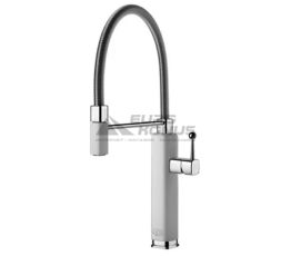 GESSI Смеситель для кухни однорычажный с гибким изливом Happy белый матовый (60061-279)