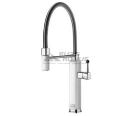 GESSI Смеситель для кухни однорычажный с гибким изливом Happy белый глянцевый (60061-298)
