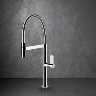 GESSI Смеситель для кухни однорычажный с гибким изливом Helium хром (50009-031)