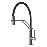 GESSI Смеситель для кухни однорычажный с гибким изливом Officine Gessi нержавеющая сталь (60055-149)