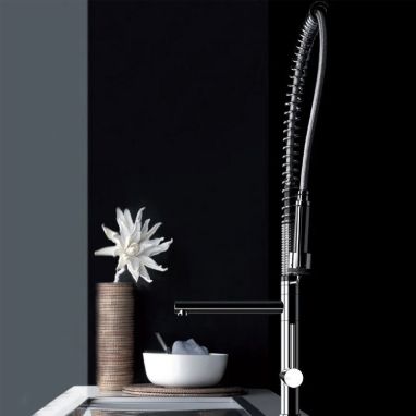 GESSI Смеситель для кухни однорычажный с двумя изливами Oxygene Cucina H.T. хром (00941-031)