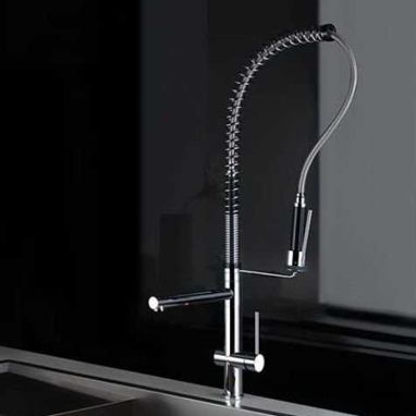 GESSI Смеситель для кухни однорычажный с двумя изливами Oxygene Cucina H.T. хром (00941-031)