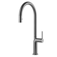 GESSI Смеситель для кухни однорычажный с выдвижным изливом Stelo нержавеющая сталь (60303-149)