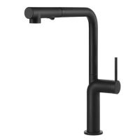 GESSI Смеситель для кухни однорычажный с выдвижным изливом Stelo черный матовый (60311-299)