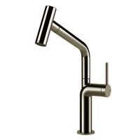 GESSI Смеситель для кухни однорычажный с выдвижным изливом Stelo нержавеющая сталь (60313-149)