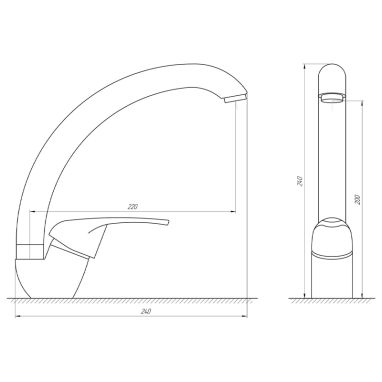 GLOBUS LUX Смеситель для кухни однорычажный Solly GLSO-0103S