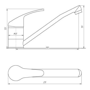 GLOBUS LUX Смеситель для кухни однорычажный Solly GLSO-0103