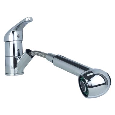GLOBUS LUX Смеситель для кухни однорычажный с выдвижным изливом Solly GLSO-0107