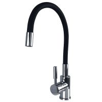 GLOBUS LUX Смеситель для кухни однорычажный с гибким изливом LAZER GLLR-0203SB