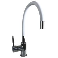 GLOBUS LUX Смеситель для кухни однорычажный с гибким изливом LAZER GLLR-0203SW