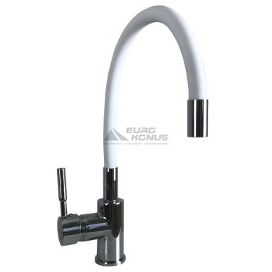 GLOBUS LUX Смеситель для кухни однорычажный с гибким изливом LAZER GLLR-0203SW