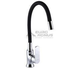 GLOBUS LUX Смеситель для кухни однорычажный с гибким изливом Laguna GLA-0203SL-SB