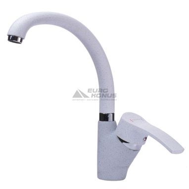 GLOBUS LUX Смеситель для кухни однорычажный GLQU-0203S-BIG-7-WHITE