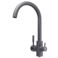 GLOBUS LUX Смеситель для питьевой воды двухрычажный GLLR-0333-3-TITANIUM