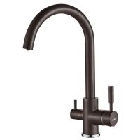 GLOBUS LUX Смеситель для питьевой воды двухрычажный GLLR-0333-6-MARONE