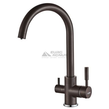 GLOBUS LUX Смеситель для питьевой воды двухрычажный GLLR-0333-6-MARONE