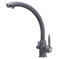 GLOBUS LUX Смеситель для питьевой воды двухрычажный GLLR-0777-3-TITANIUM