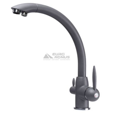 GLOBUS LUX Смеситель для питьевой воды двухрычажный GLLR-0777-3-TITANIUM