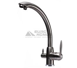 GLOBUS LUX Смеситель для питьевой воды двухрычажный GLLR-0777-8-STSTEEL