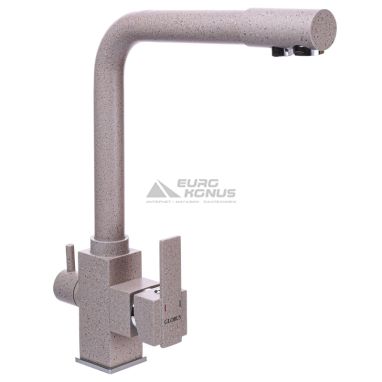 GLOBUS LUX Смеситель для питьевой воды двухрычажный GLLR-0100-5-TERRA