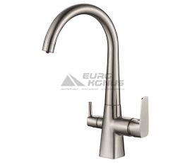 GLOBUS LUX Смеситель для питьевой воды двухрычажный GLLR-0999-8-STSTEEL