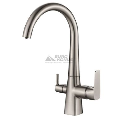 GLOBUS LUX Смеситель для питьевой воды двухрычажный GLLR-0999-8-STSTEEL