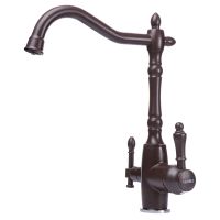 GLOBUS LUX Смеситель для питьевой воды двухрычажный GLLR-1000-6-MARONE