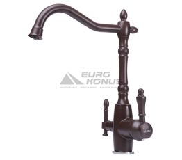 GLOBUS LUX Смеситель для питьевой воды двухрычажный GLLR-1000-6-MARONE