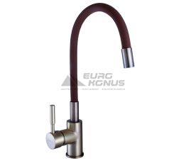 GLOBUS LUX Смеситель для кухни однорычажный с гибким изливом LAZER GLLR-0203SBR-9-Bronze