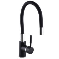GLOBUS LUX Смеситель для кухни однорычажный с гибким изливом LAZER GLLR-0203SB-10-BB
