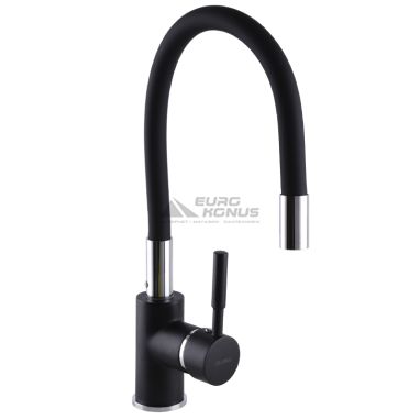 GLOBUS LUX Смеситель для кухни однорычажный с гибким изливом LAZER GLLR-0203SB-10-BB
