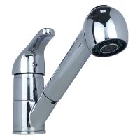 GLOBUS LUX Смеситель для кухни однорычажный с выдвижным изливом Solly GLSO-0107