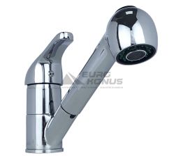 GLOBUS LUX Смеситель для кухни однорычажный с выдвижным изливом Solly GLSO-0107