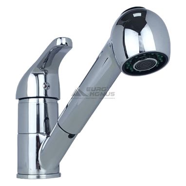 GLOBUS LUX Смеситель для кухни однорычажный с выдвижным изливом Solly GLSO-0107