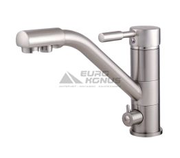 GLOBUS LUX Смеситель для питьевой воды двухрычажный GLLR-0555-8-STSTEEL