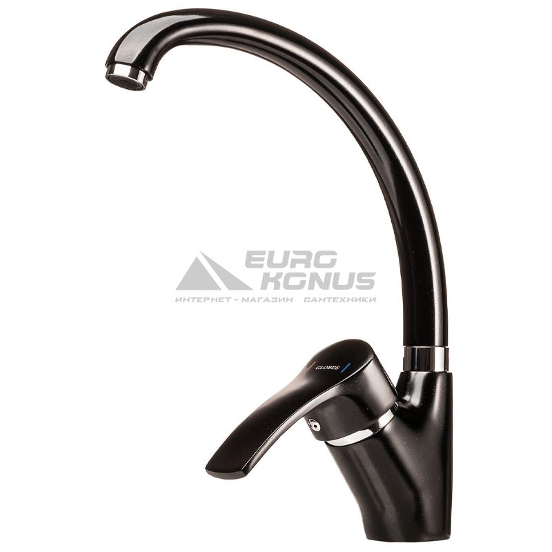 GLOBUS LUX Смеситель для кухни однорычажный GLQU-0203S-BIG-ONIX