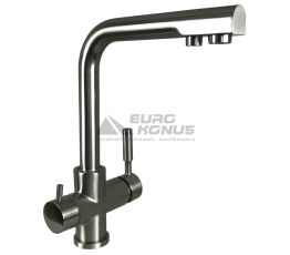 GLOBUS LUX Смеситель для питьевой воды двухрычажный GLLR-0888-8-STSTEEL