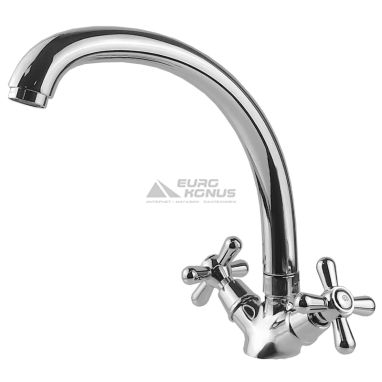 GLOBUS LUX Смеситель для кухни двухвентильный GB-SHARM-0104-08-WH