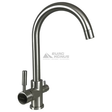 GLOBUS LUX Смеситель для питьевой воды двухрычажный GLLR-0333-8-StSTEEL