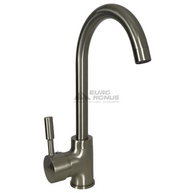 GLOBUS LUX Смеситель для кухни однорычажный LAZER GLLR-0103S- STSTEEL
