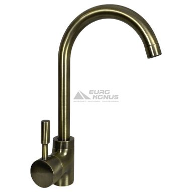 GLOBUS LUX Смеситель для кухни однорычажный LAZER GLLR-0103 S-BRONZE