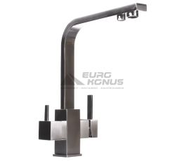 GLOBUS LUX Смеситель для питьевой воды двухрычажный GLLR-0111-8-STSTEEL