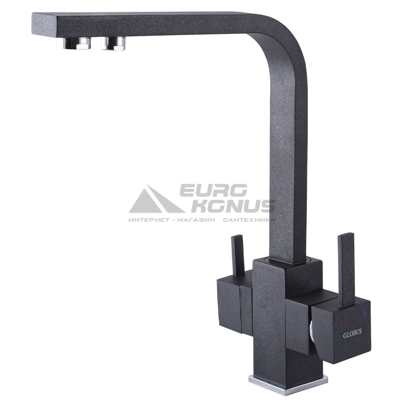 GLOBUS LUX Смеситель для питьевой воды двухрычажный GLLR-0111-1-ONIX