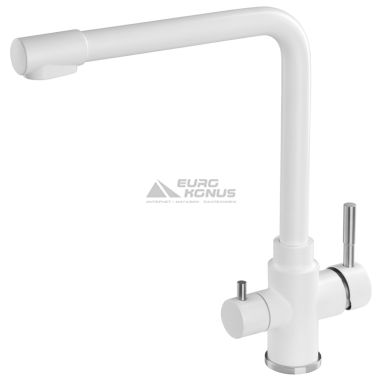 GRANADO Смеситель для кухни на две воды двухрычажный Badalona white (gz0405)