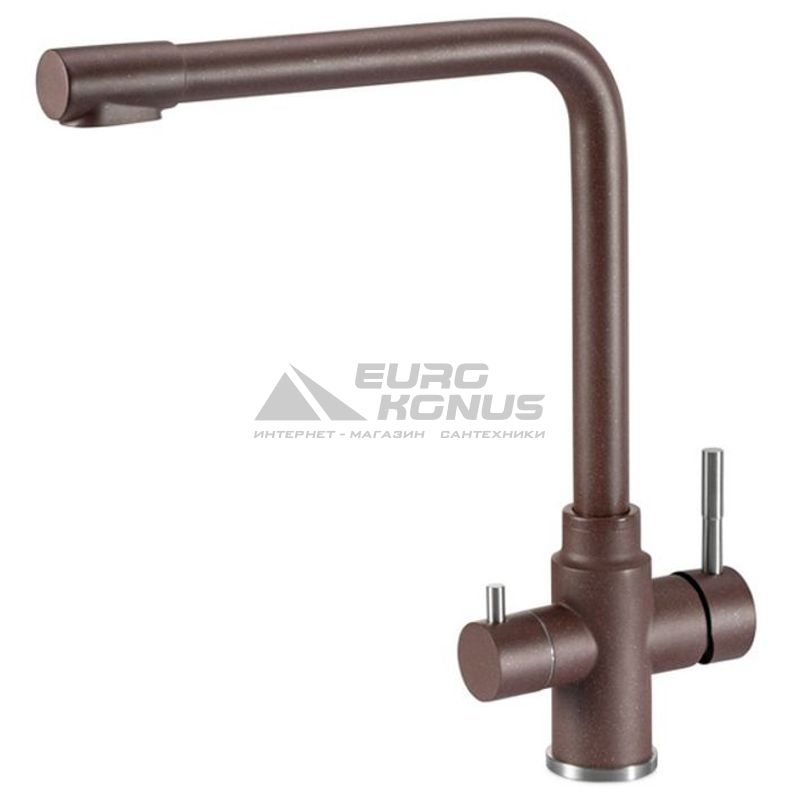 GRANADO Смеситель для кухни на две воды двухрычажный Badalona marron (gz0406)