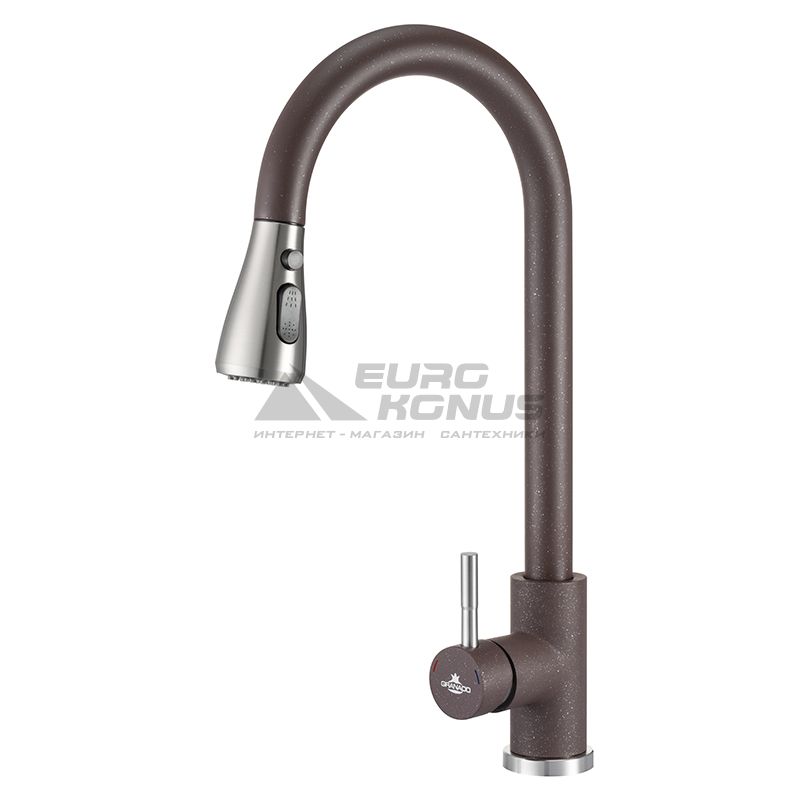 GRANADO Смеситель для кухни однорычажный с выдвижным изливом CAMPO marron (gz0506)