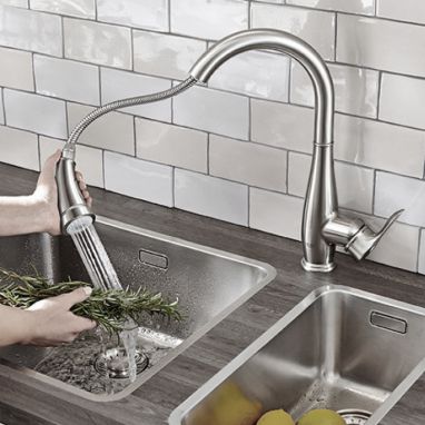 GROHE Смеситель для кухни однорычажный с выносным шлангом Parkfield (30215000)